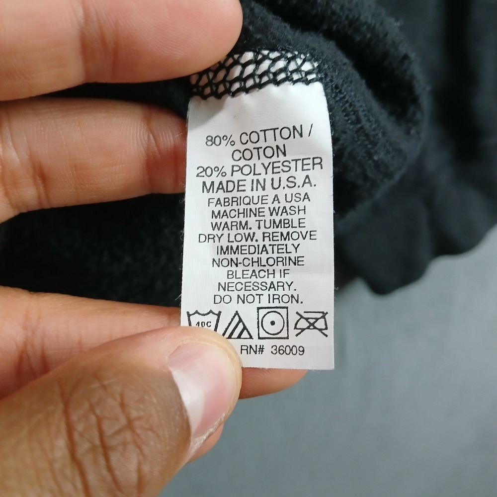 Vintage Calvin Klein Jeans Sweatshirt Women PM Black Cotton Logo Fleece Lined - Picture 5 of 8